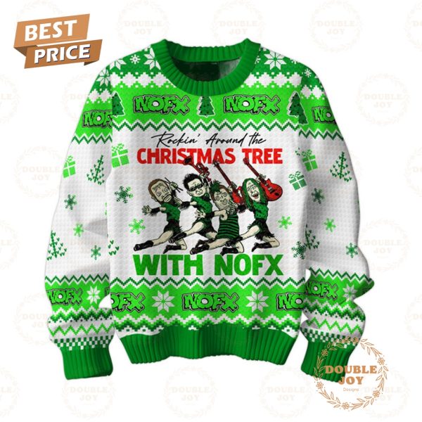 Rockin’ Around The Christmas Tree With Nofx Rock Band Merry Christmas 2024 Sweater