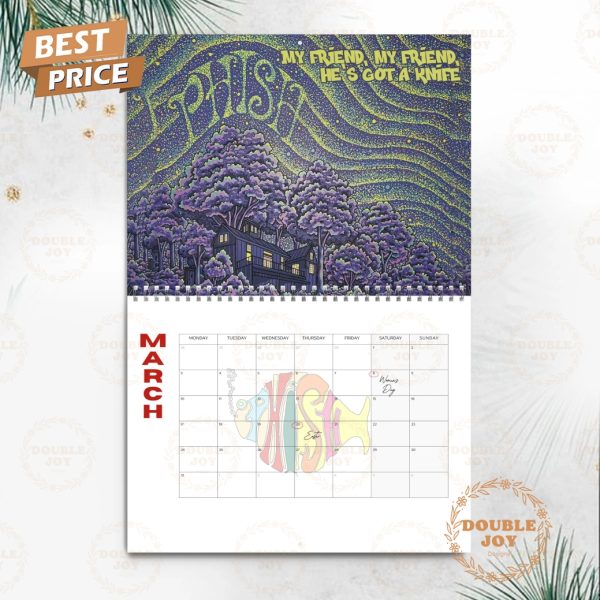 Phish Rock Band 2025 Wall Calendar