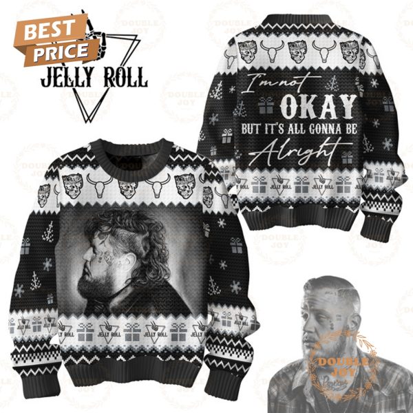 Jelly Roll I’m Not Okay But It’s All Gonna Be Alright, Merry Christmas 2024 Sweater