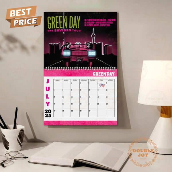 Green Day 2025 Wall Calendar