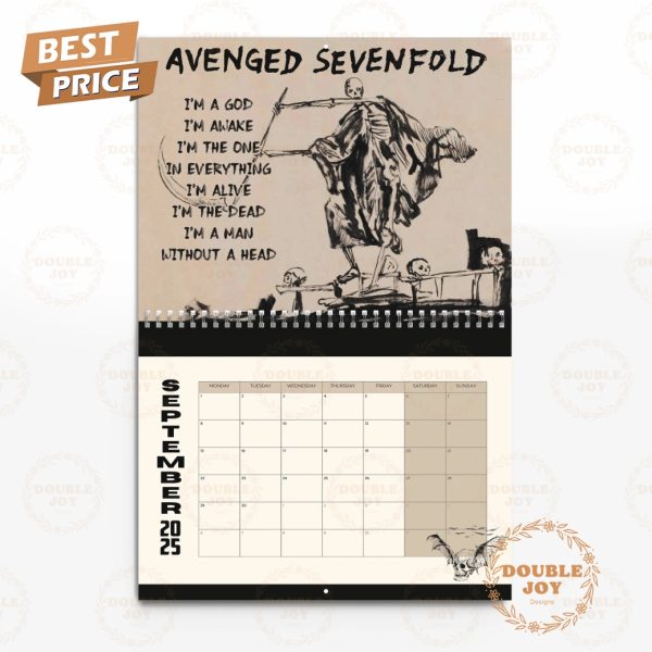 Avenged Sevenfold 2025 Wall Calendar