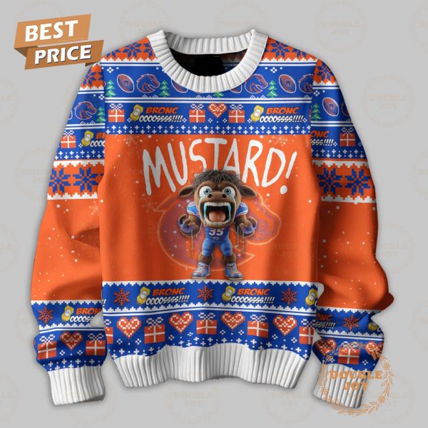 NCAA Boise State Broncos 2024 Lamar Gamecocks Mustard! Merry Christmas Sweater