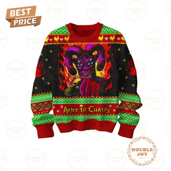 Rooster A Tribute To Alice In Chains Rock Band Merry Christmas 2024 Sweater