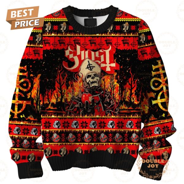 Ghost Rock Band Merry Christmas 2024 Sweater