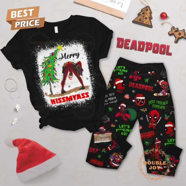 Deadpool Merry Kissmyass 2024 Fleece Pajamas Set