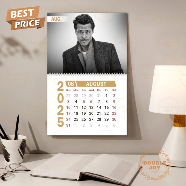 Brad Pitt 2025 Wall Calendar