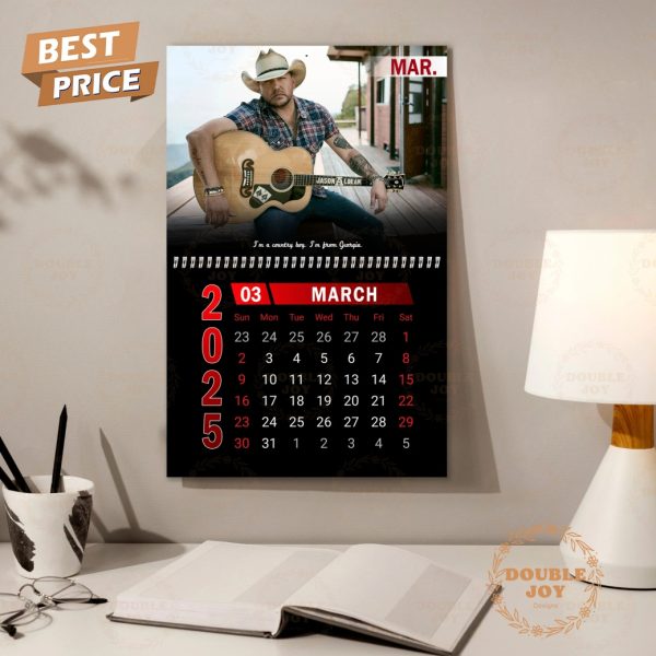 Jason Aldean 2025 Wall Calendar