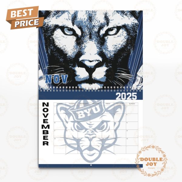 NCAA BYU Cougars Faith. Family. Football. 2025 Wall Calendar