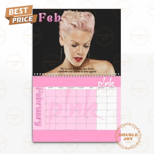 Pink 2025 Wall Calendar