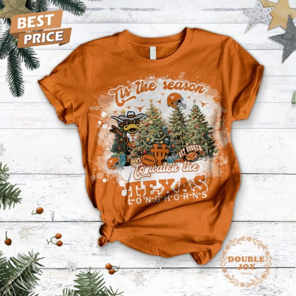 Tis The Season To Watch The NCAA Texas Longhorns Merry Christmas 2024 Fleece Pajamas Set