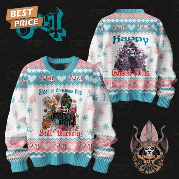 Ghost Rock Band Of Christmas Past Still Rocking! Happy Ghost-mas 2024 Sweater