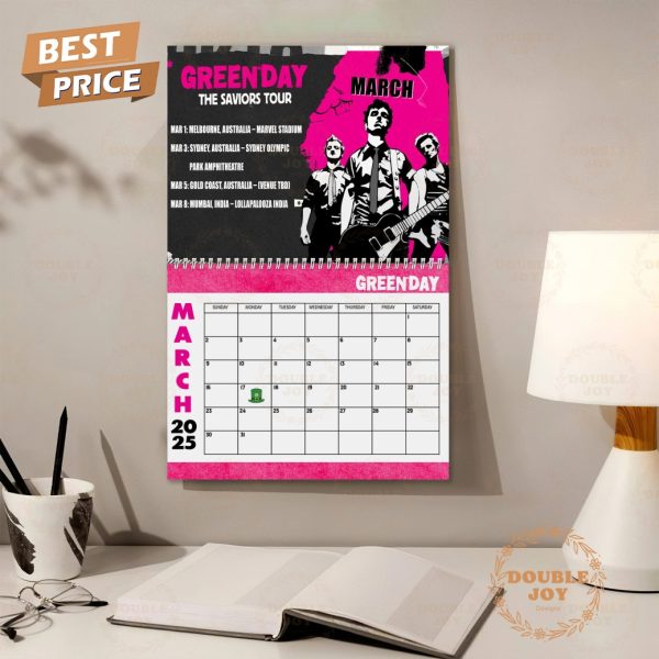 Green Day 2025 Wall Calendar