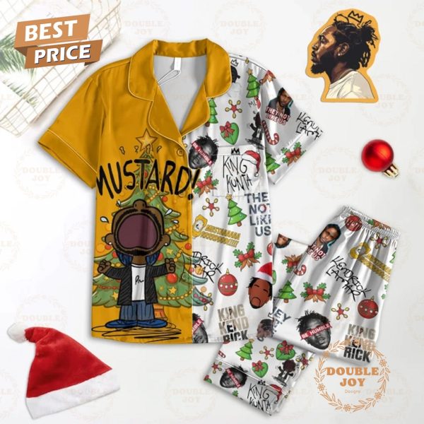 Kendrick Lamar Mustard! They Not Like Us King Kend Rick Christmas 2024 Pajamas Set