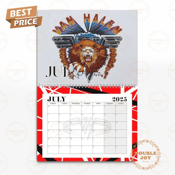 Van Halen Rock Band A Mammoth Legacy 2025 Wall Calendar