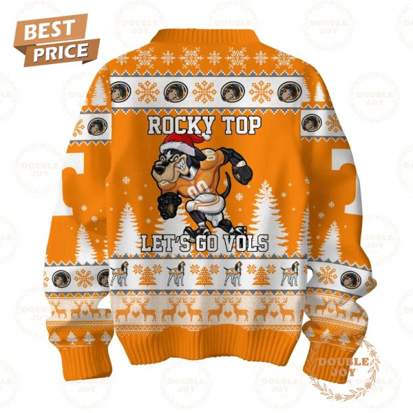 Tis The Season To Cheer For NCAA Tennessee Volunteers, Rocky Top Let’s Go Vols Merry Christmas 2024 Sweater