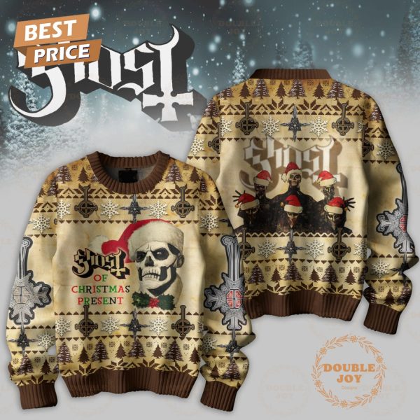 Ghost Rock Band Of Christmas Persent 2024 Sweater