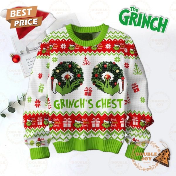 The Grinch Chest Merry Christmas 2024 Sweater