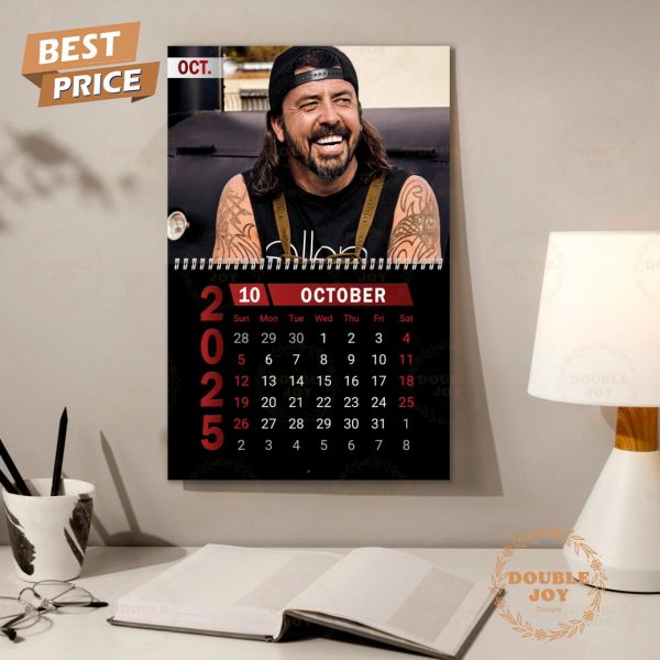 Dave Grohl Foo Fighters 2025 Wall Calendar