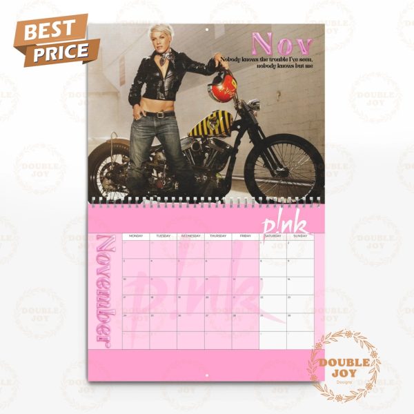 Pink 2025 Wall Calendar