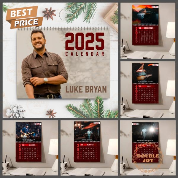 Luke Bryan 2025 Wall Calendar