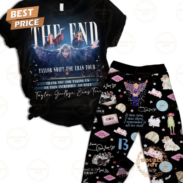 The End Taylor Swift The Eras Tour 2023-2024 Thank You For Taking Us On This Incredible Journey Fleece Pajamas Set