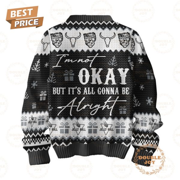 Jelly Roll I’m Not Okay But It’s All Gonna Be Alright, Merry Christmas 2024 Sweater