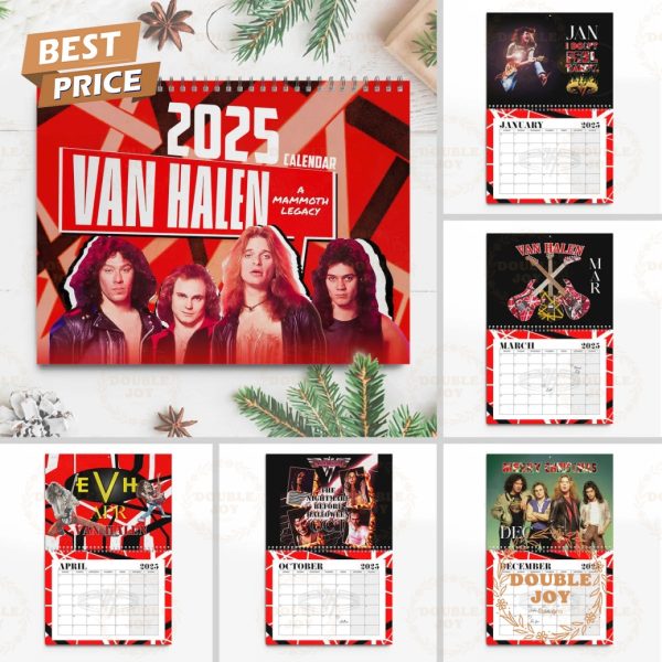 Van Halen Rock Band A Mammoth Legacy 2025 Wall Calendar