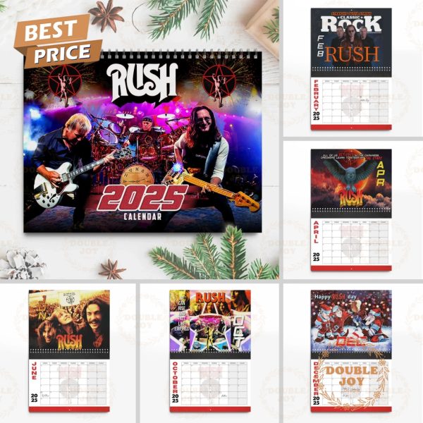 Rush Rock Band 2025 Wall Calendar