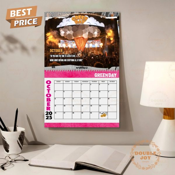 Green Day 2025 Wall Calendar