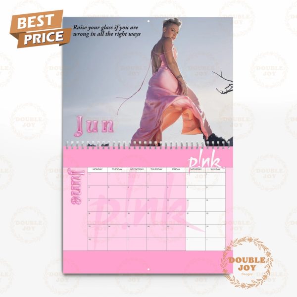 Pink 2025 Wall Calendar