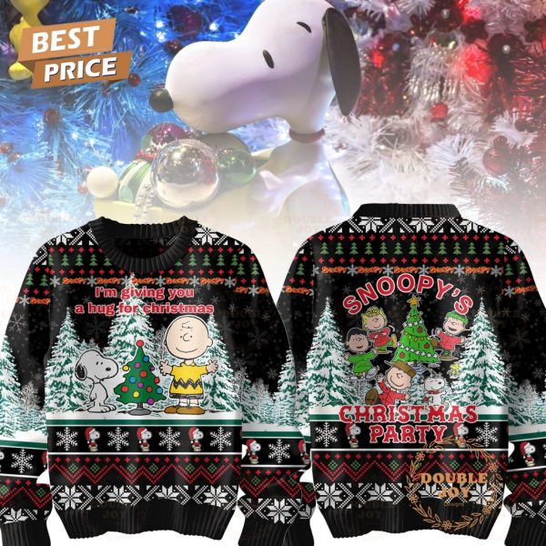 Snoopy ‘s Christmas Party I’m Giving You A Hug For Christmas 2024 Sweater