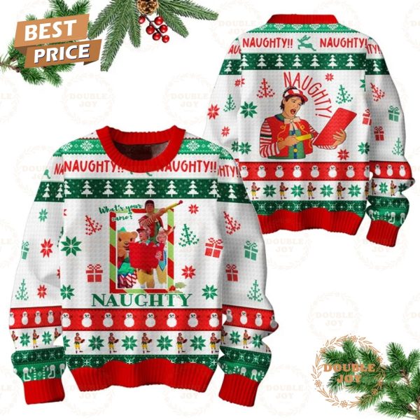 Tally The Elf Naughty! Merry Christmas 2024 Sweater