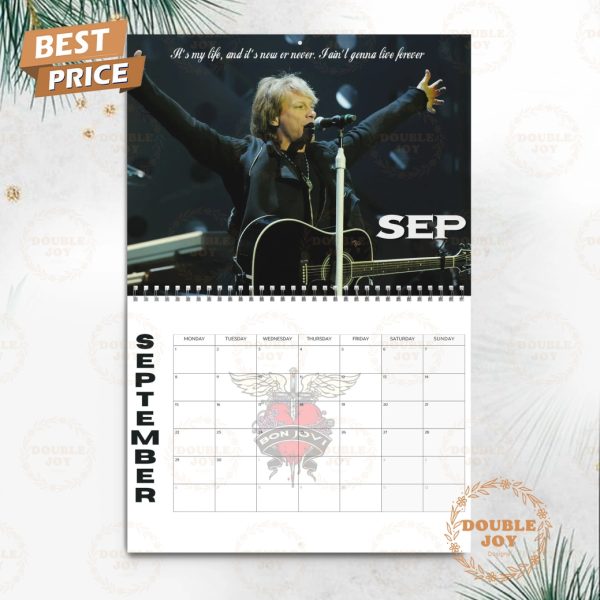 Bon Jovi Rock Band 2025 Wall Calendar