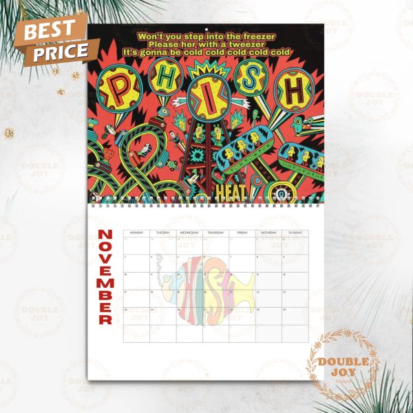 Phish Rock Band 2025 Wall Calendar