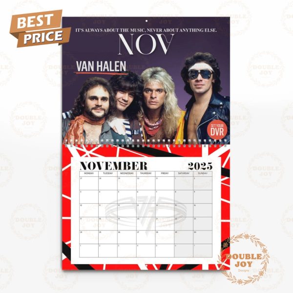 Van Halen Rock Band A Mammoth Legacy 2025 Wall Calendar