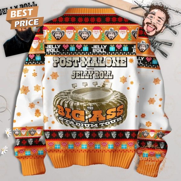 Post Malone With Jelly Roll The Big Ass Stadium Tour, Merry Christmas 2024 Sweater