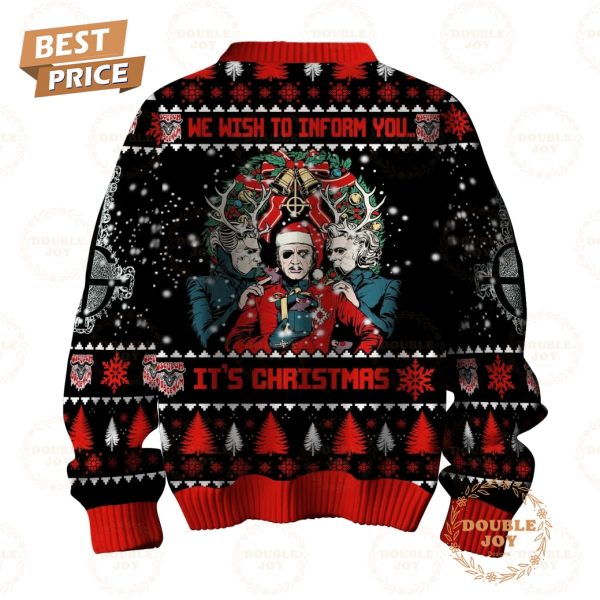 We Wish To Inform You Ghost Rock Band It’s Christmas 2024 Sweater