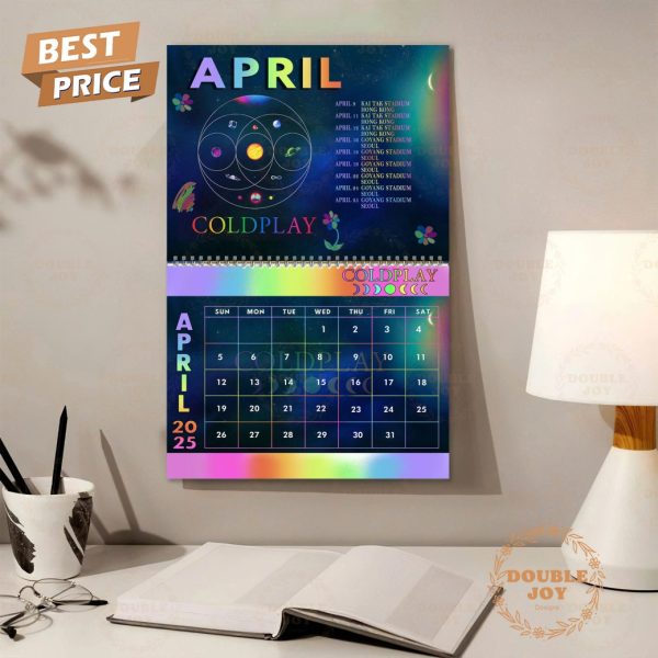 Coldplay 2025 Happy New Year Wall Calendar