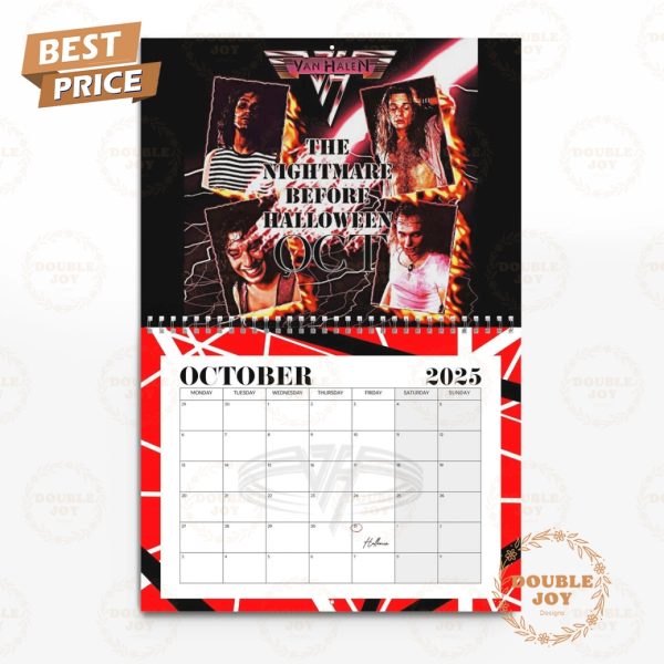 Van Halen Rock Band A Mammoth Legacy 2025 Wall Calendar