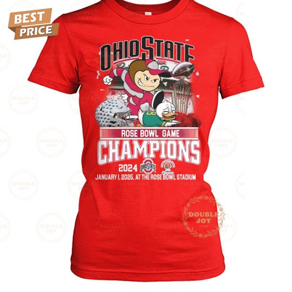 NCAA Ohio State Buckeyes Rose Bowl Game Champions 2024 T-Shirt