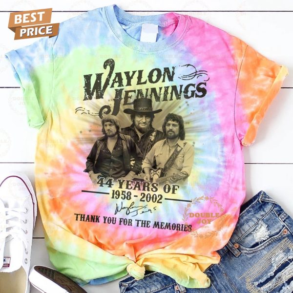 Waylon Jennings 44 Years Of 1958-2002 Thank You For The Memories T-Shirt