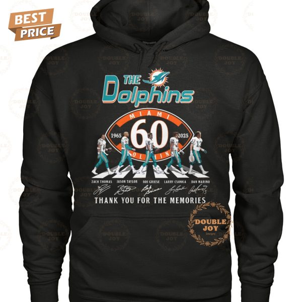 NFL Miami Dolphins 60th 1965-2025 Thank You For The Memories T-Shirt