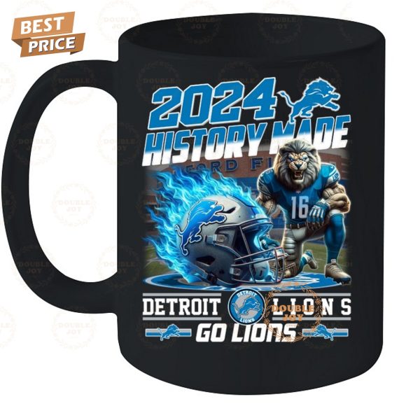 2024 History Made Detroit Lions NFL “Go Lions” T-Shirt