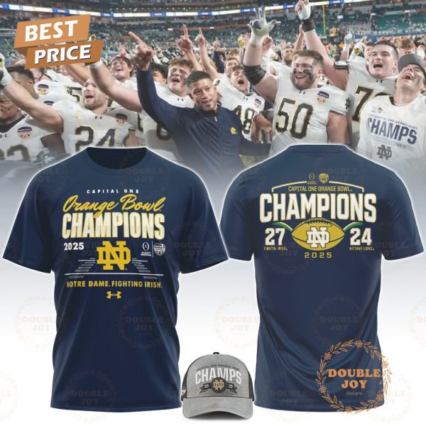 Capital One Orange Bowl Champions NCAA Notre Dame Fighting Irish Football 2025 T-Shirt, Hoodie