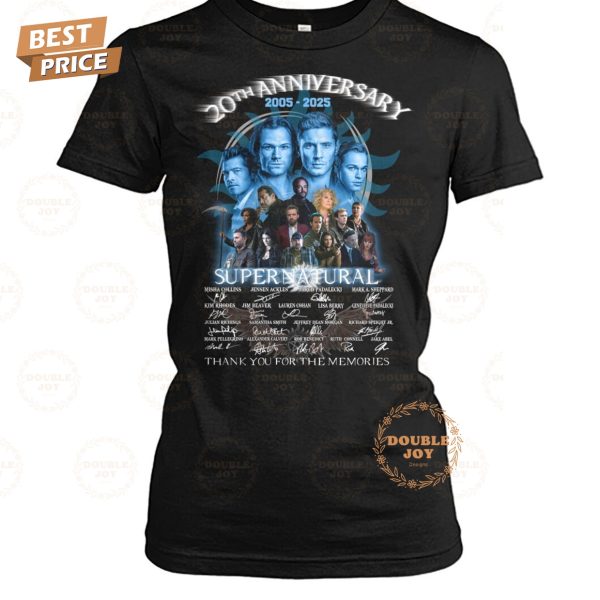 Supernatural 20th Anniversary 2005-2025 Thank You For The Memories T-Shirt