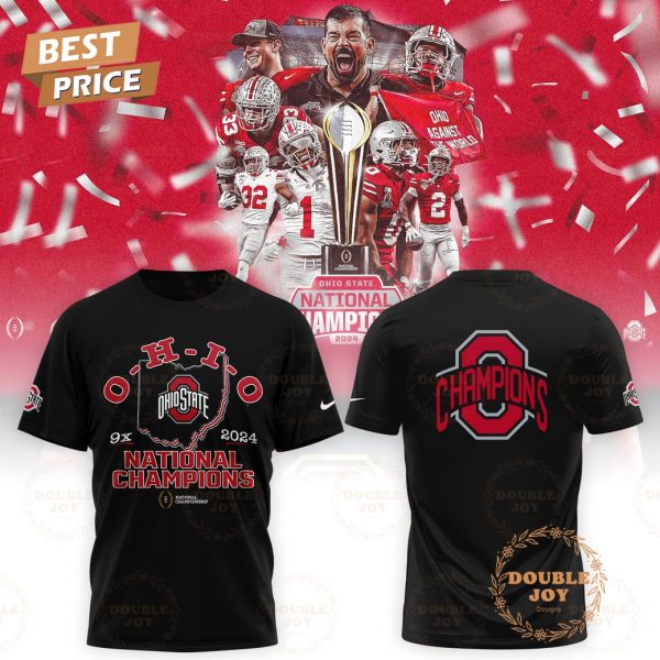 2024 National Champions 9X O-H-I-O State Buckeyes NCAA T-Shirt, Hoodie