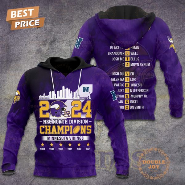 2024 NFC North Division Champions NFL Minnesota Vikings Hoodie