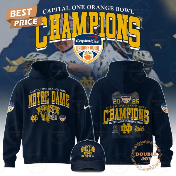 2025 Capital One Orange Bowl NCAA Notre Dame Football Hoodie