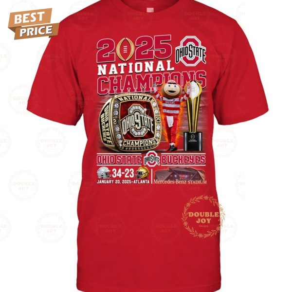 2025 National Champions January 20, Ohio State Buckeyes NCAA T-Shirt