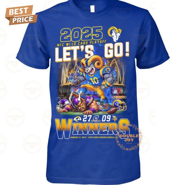 2025 NFC Wild Card Playoff Let’s Go Winners NFL Los Angeles Rams T-Shirt